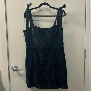 Navy Velvet Dress
